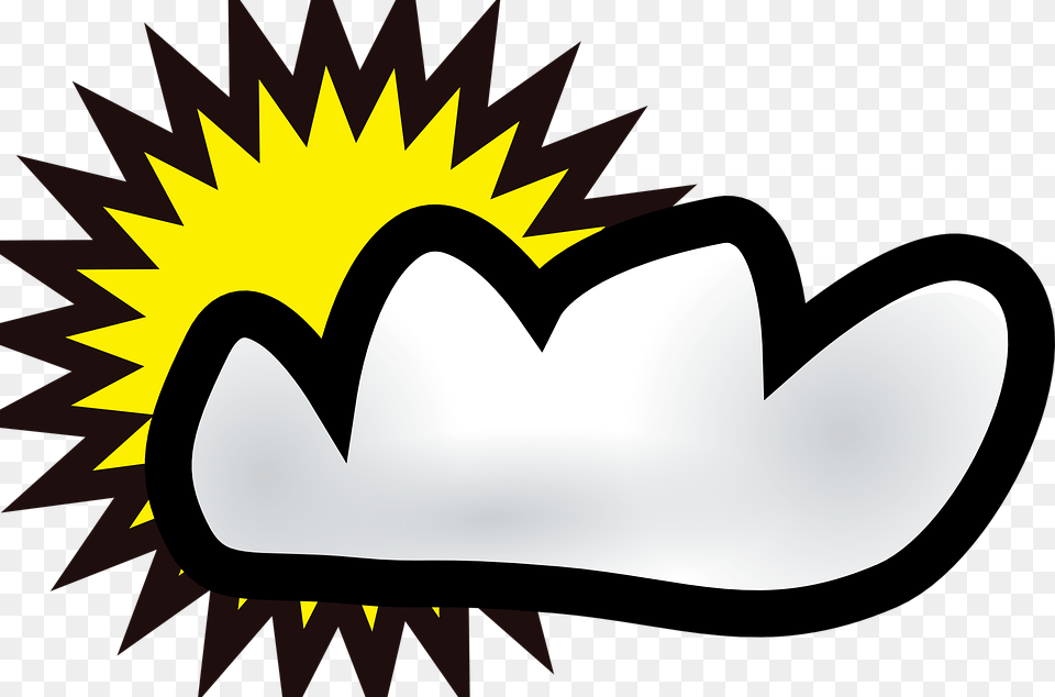 Sol Nube Clima Dibujos Animados Smbolos Soleado Sunny And Cloudy Gif, Logo, Symbol Free Transparent Png