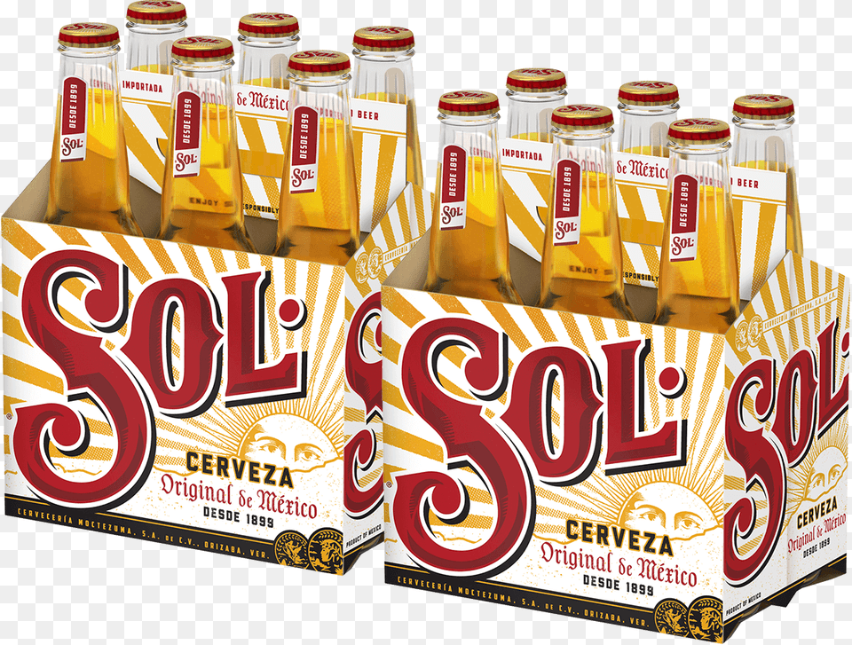 Sol Offer Sol Beer 6 Pack, Alcohol, Beer Bottle, Beverage, Bottle Png Image