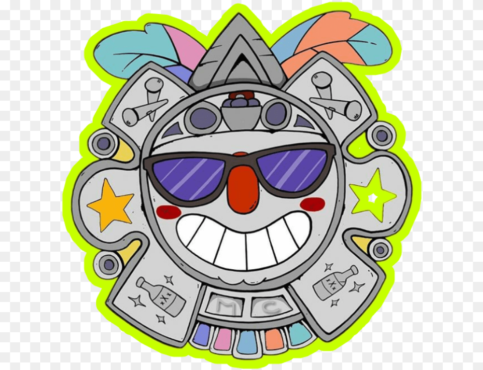 Sol Solazteca Azteca Calendario Maya Sticker Sol Azteca Calendario Maya, Accessories, Sunglasses, Art, Doodle Free Png