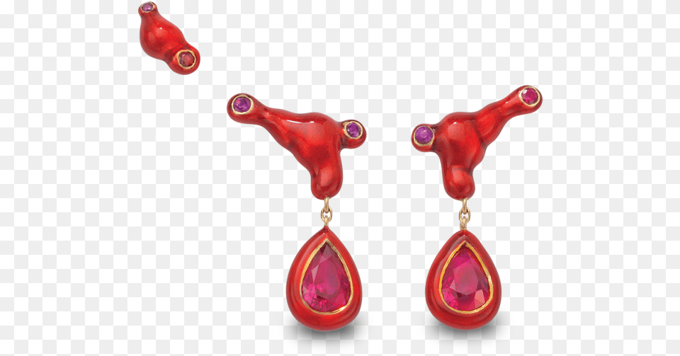 Solange Azagury Partridge Blood Red Earrings Ruby Earring, Accessories, Jewelry, Gemstone, Necklace Png