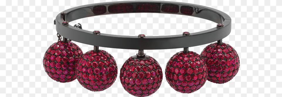 Solange Azagury Partridge Mirrorball Ruby Cuff Solid, Accessories, Bracelet, Jewelry, Ornament Free Transparent Png