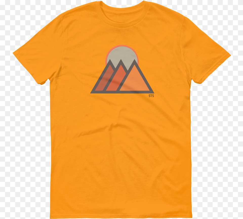 Solar Eclipse Mockup Flat Front Gold, Clothing, Shirt, T-shirt, Triangle Free Transparent Png