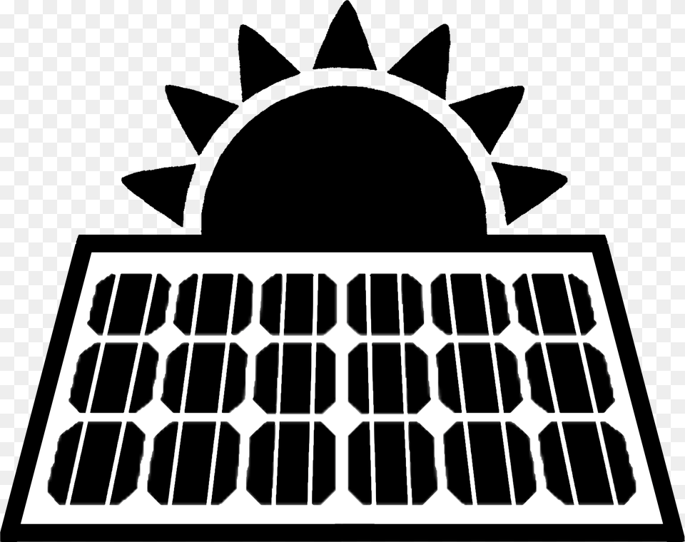 Solar Energy Icon Solar Panels Icon, Stencil, Electrical Device, Ammunition, Grenade Free Transparent Png