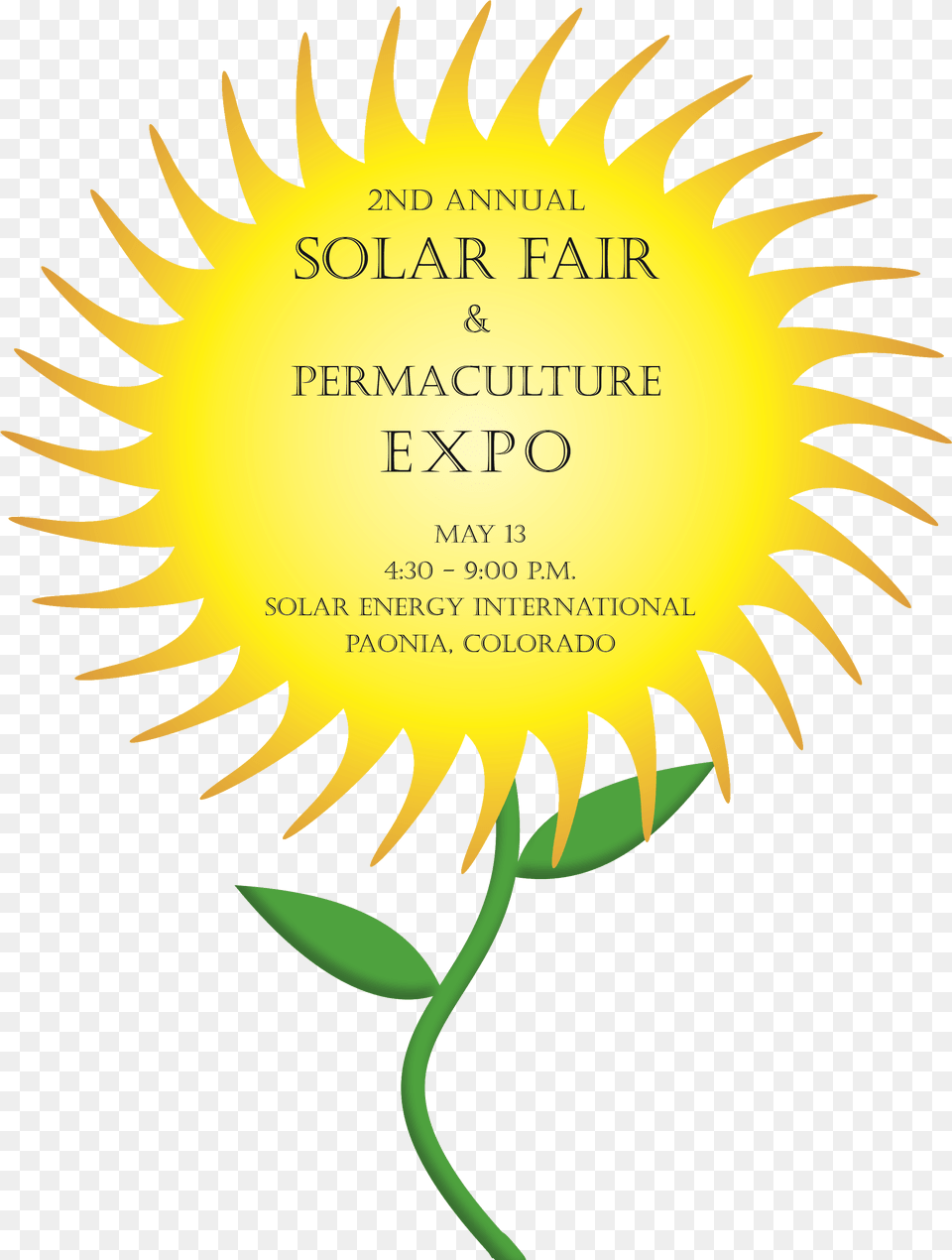 Solar Fair Big Sun Flower No Background Blue And Red Flag With Yellow Sun, Advertisement, Plant, Sunflower, Book Free Png