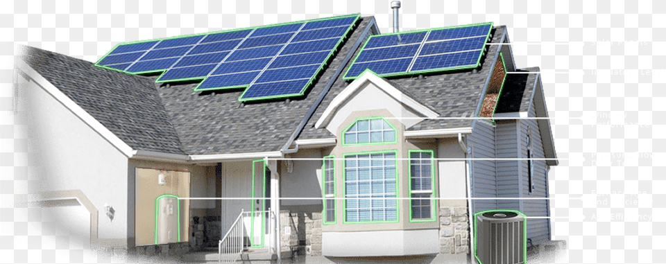 Solar Lights Windows Air Duct Home Check Up House Solar Panels Transparent, Electrical Device, Solar Panels Png Image
