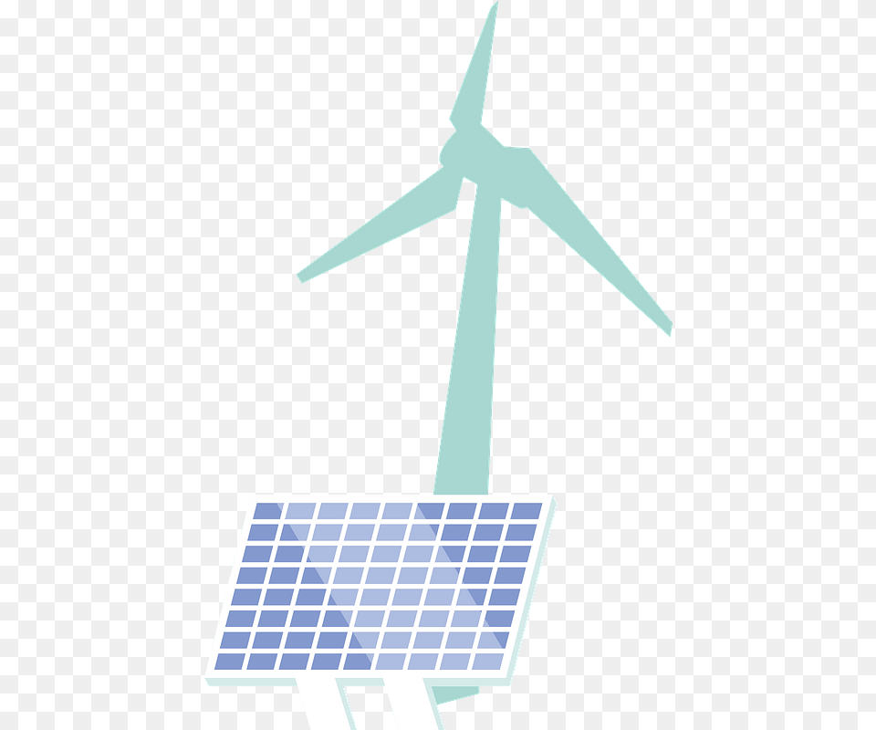 Solar Panel Clipart Wind Turbine, Electrical Device, Engine, Machine, Motor Png Image