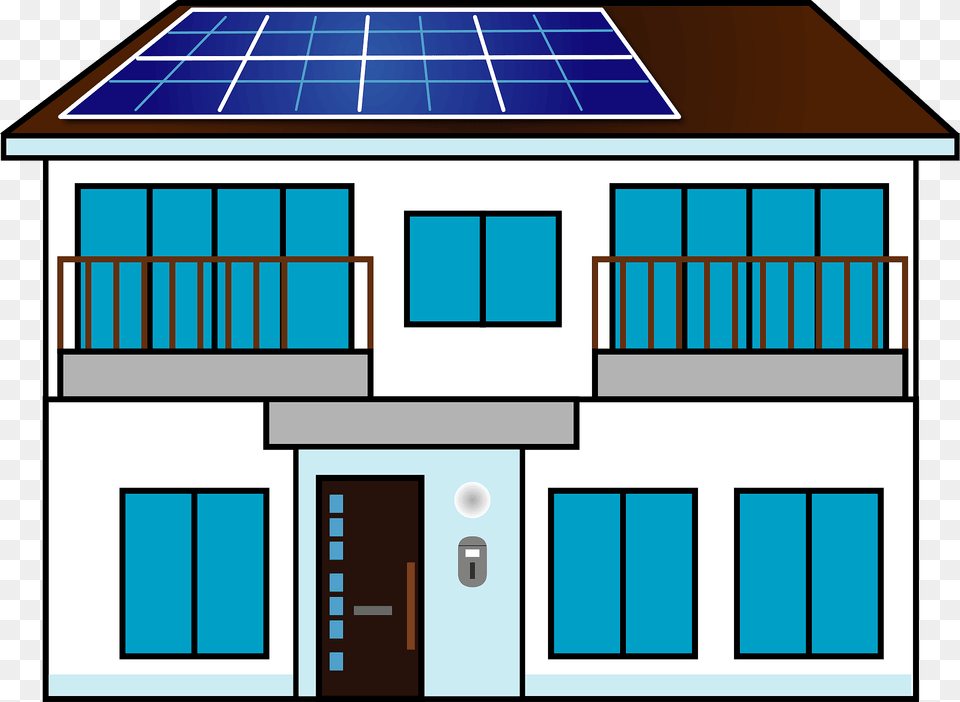 Solar Panel House Clipart, Electrical Device Free Transparent Png