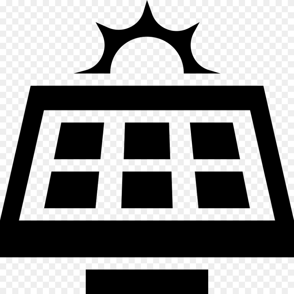 Solar Panel Icon, Stencil, Scoreboard, Symbol, Logo Free Transparent Png