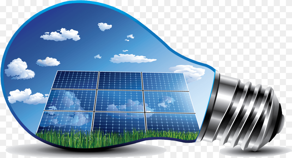 Solar Panel In Bulb, Electrical Device, Light, Solar Panels, Lightbulb Free Png