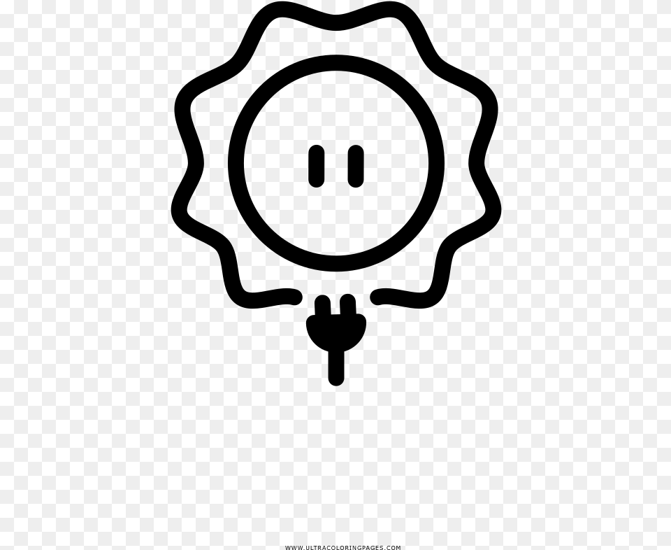 Solar Power Coloring Page, Gray Free Transparent Png