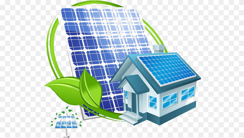 Solar Power Plant Clipart Solar Panel House, Electrical Device, Solar Panels Free Png Download