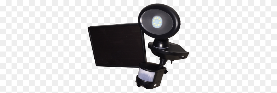 Solar Powered Security Video Camera And Spotlight, Lighting, Electronics, Video Camera, Screen Free Png Download