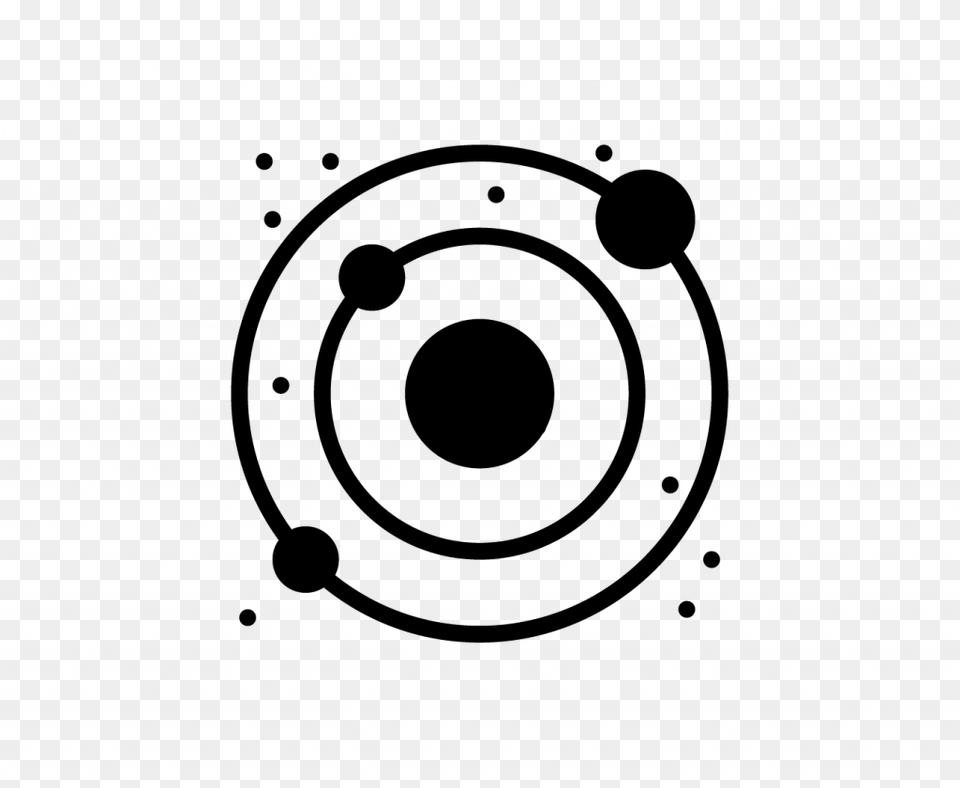 Solar System Icon, Gray Png Image