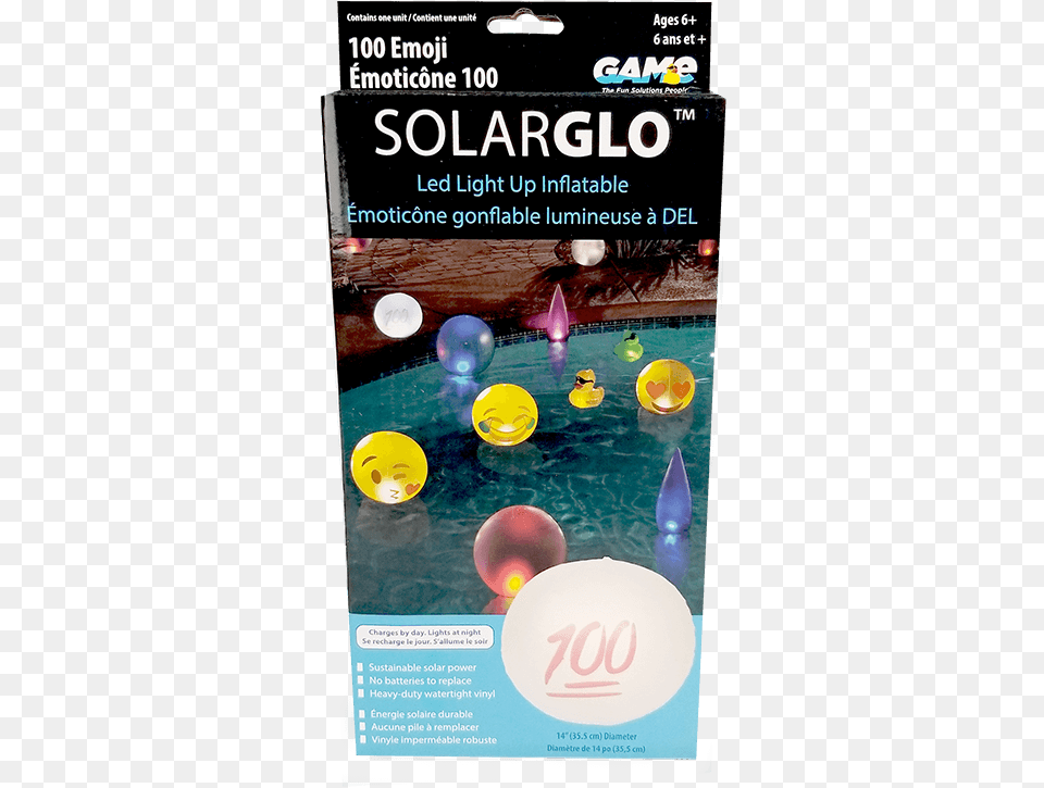 Solarglo Solar Light Floating Emoji Hundred Percent Bead, Advertisement, Poster Free Png
