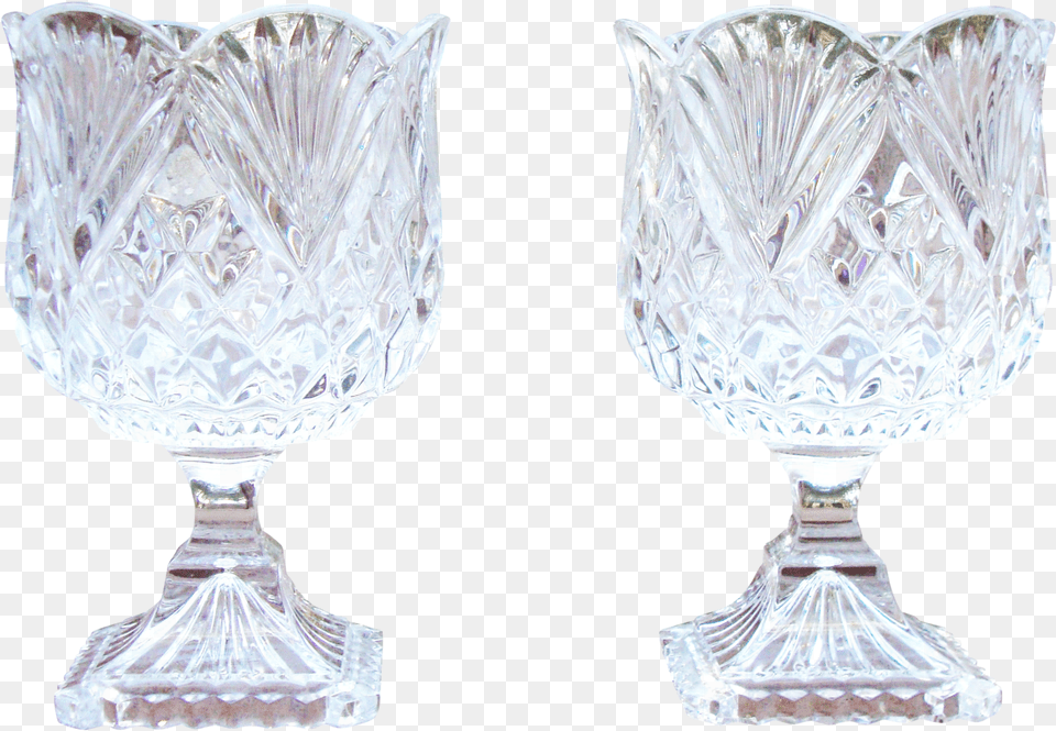 Sold Crystal Glass Goblet Candle Holders Wine Glass Png