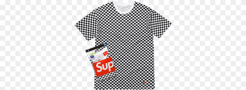 Sold Out Supreme Hanes Checkered Tee, Clothing, Shirt, T-shirt Free Png Download