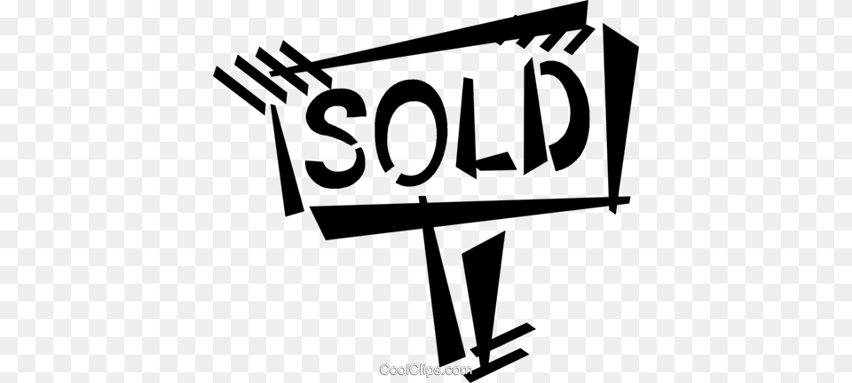 Sold Sign Royalty Vector Clip Art Illustration, Architecture, Building, Hotel, Motel Free Transparent Png