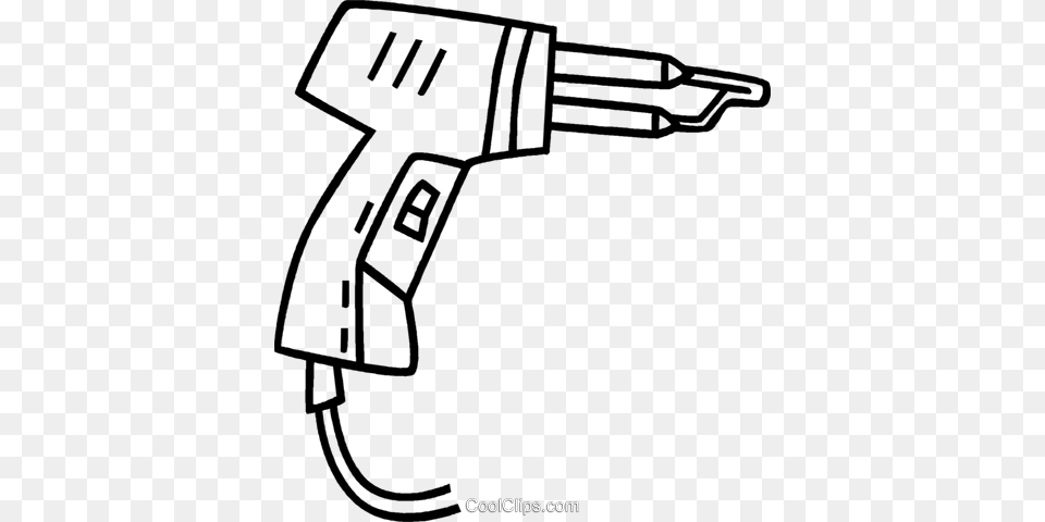 Soldering Gun Royalty Vector Clip Art Illustration, Device, Power Drill, Tool, Grass Png Image