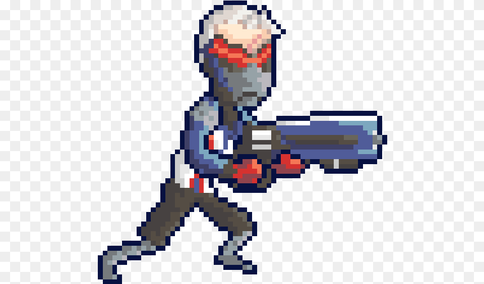 Soldier 76 Pixel Gif, People, Person Png