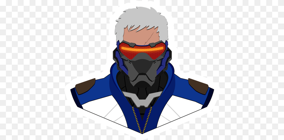 Soldier 76 Sticker Video Game, Accessories, Clothing, Goggles, Lifejacket Free Transparent Png