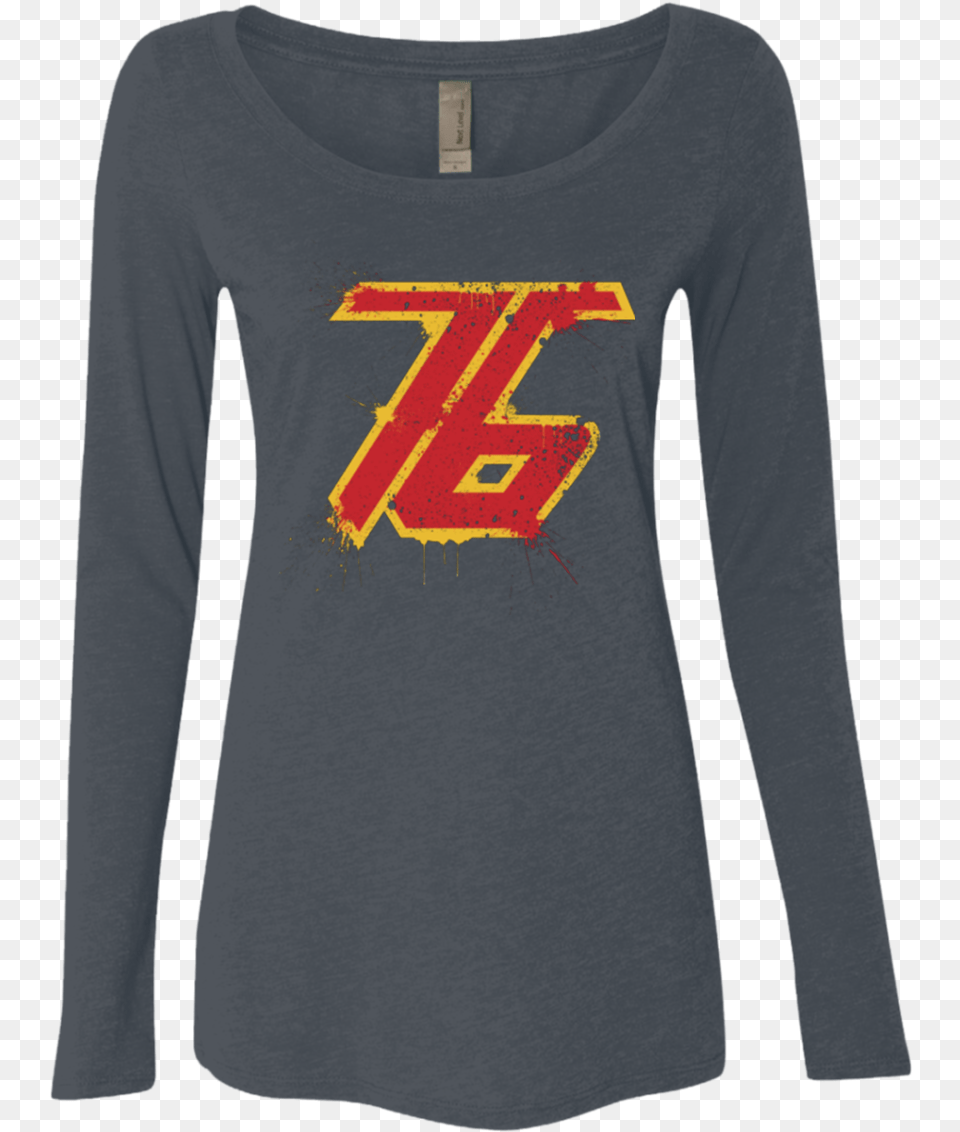 Soldier 76 Women39s Triblend Long Sleeve Shirt Scoop Neck, Clothing, Long Sleeve, T-shirt, Person Free Transparent Png
