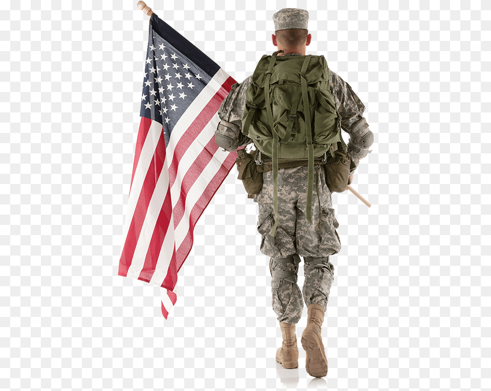 Soldier Carrying A Flag, Adult, Man, Male, Person Png Image