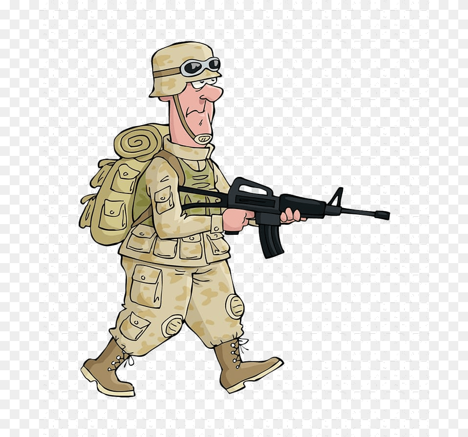 Soldier Cartoon Drawing American Soldiers Transparent Soldier Cartoon Transparent Background, Weapon, Rifle, Firearm, Gun Png Image