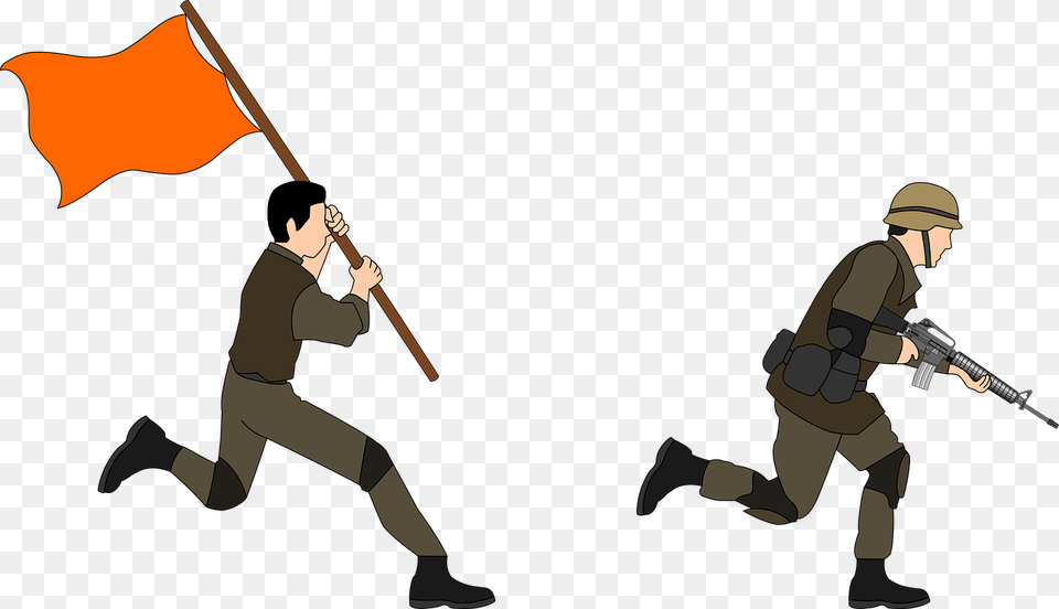 Soldier Charging, Person, People, Adult, Man Png Image
