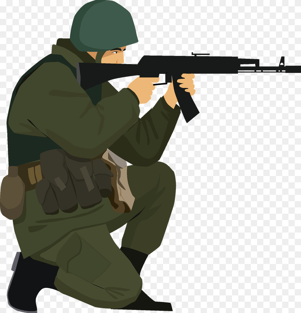 Soldier Clipart, Weapon, Rifle, Firearm, Gun Free Png