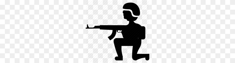 Soldier Clipart, Firearm, Gun, Rifle, Silhouette Png