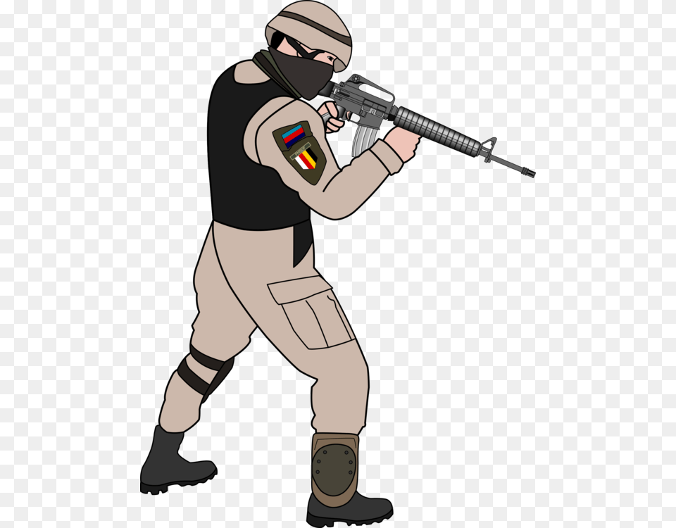 Soldier Pointing Gun Clipart, Firearm, Rifle, Weapon, Adult Png