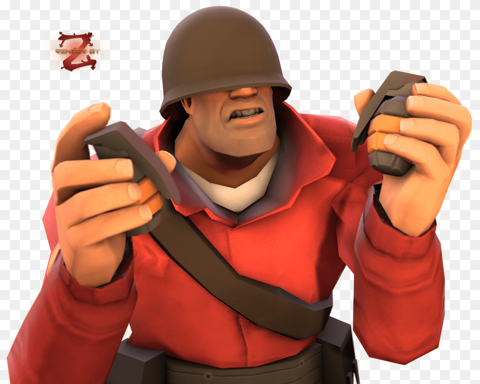 Soldier Red Tf2 Team Fortress, Body Part, Finger, Hand, Person Free Png Download