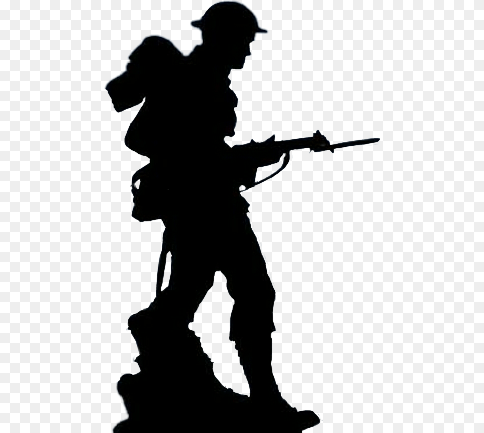 Soldier Silhouette, Adult, Male, Man, Person Png Image