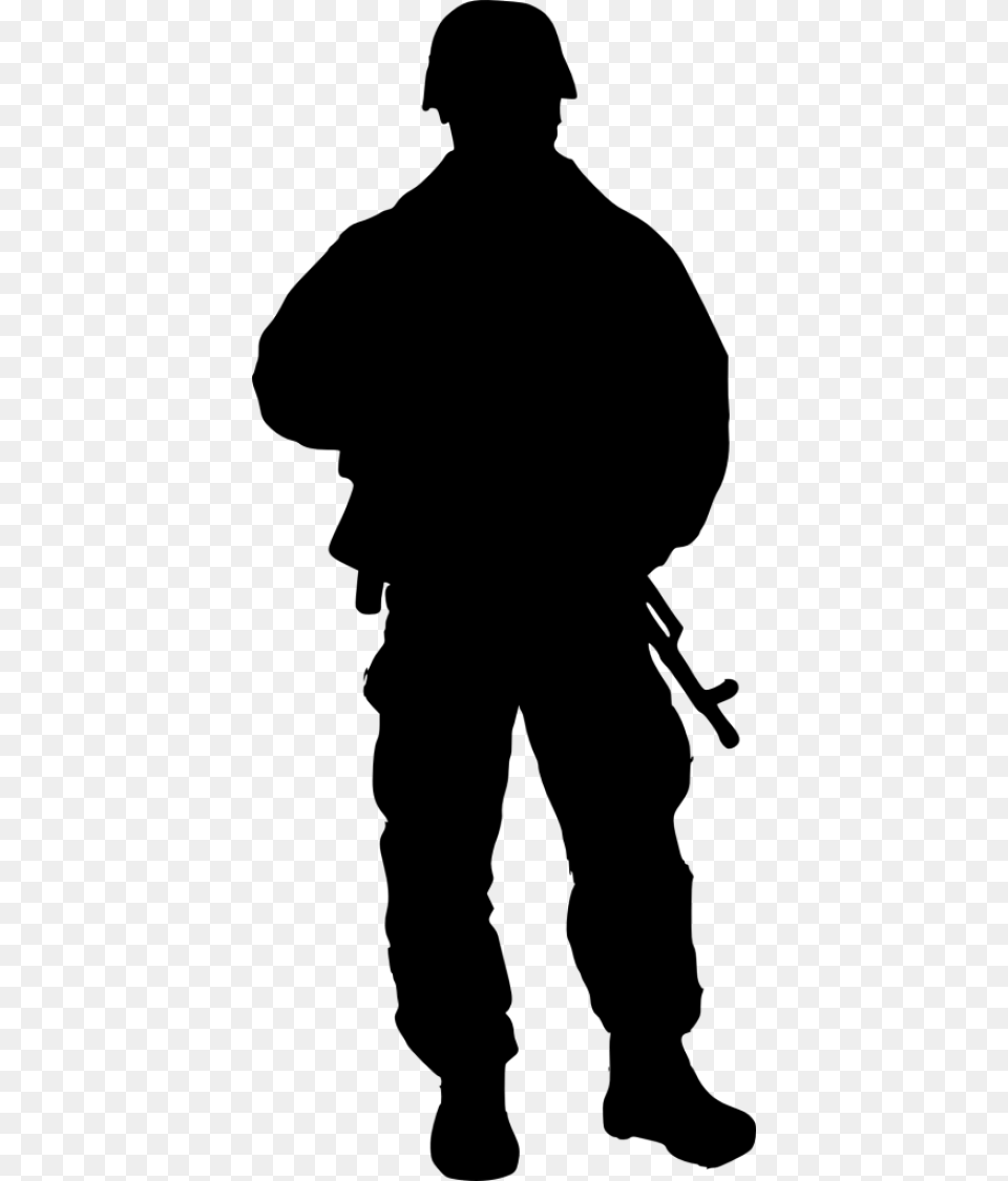 Soldier Silhouette, Adult, Male, Man, Person Png Image