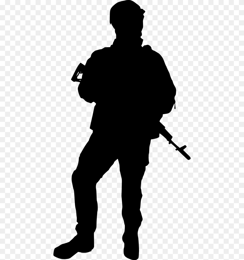 Soldier Silhouette Background, Gray Free Transparent Png