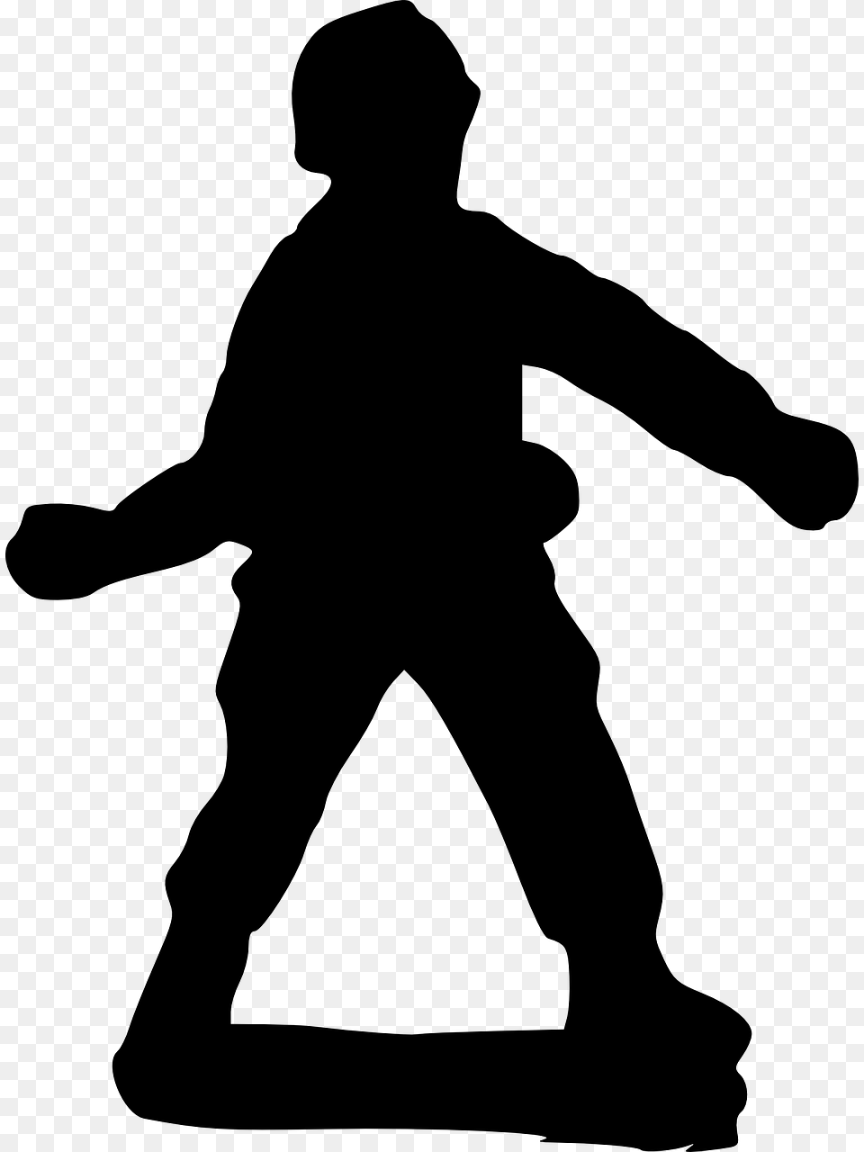 Soldier Silhouette Clip Art Soldier Throwing A Grenade Outline, Gray Free Png