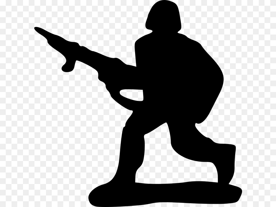 Soldier Silhouette Clipart Troops Clipart, Gray Free Png Download