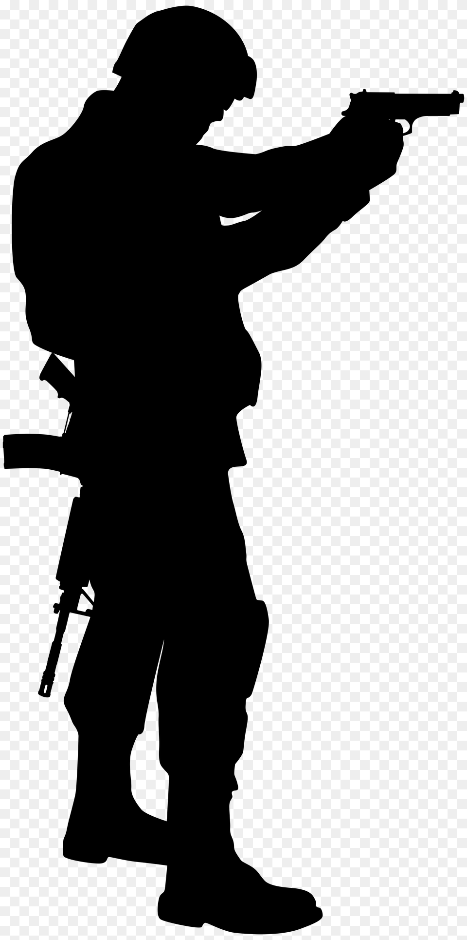 Soldier Silhouette Cliparts, Gray Free Transparent Png