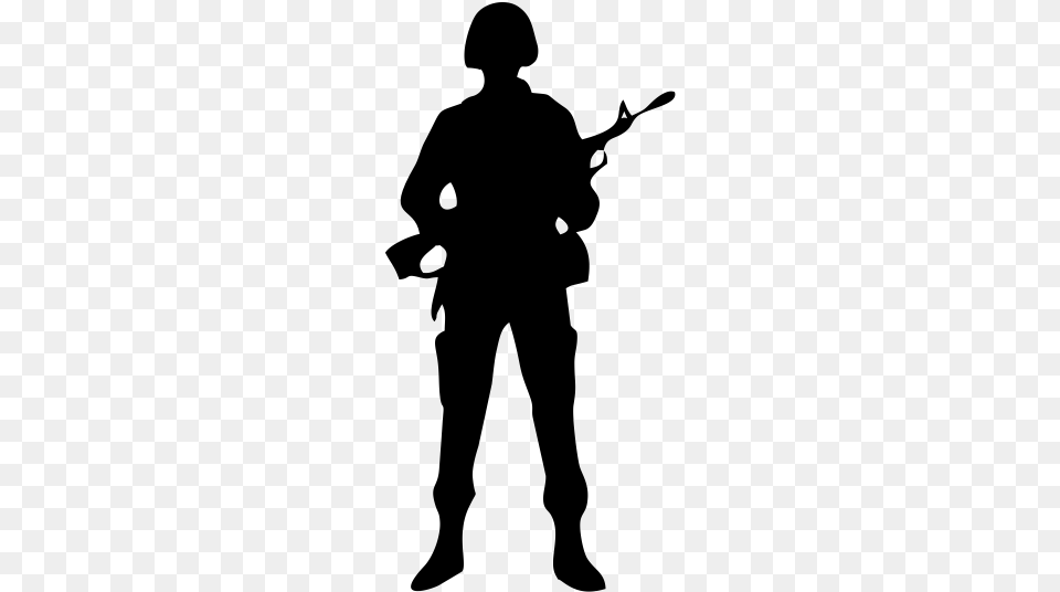 Soldier Silhouette Military Clip Art Silhouette Soldier Clipart, Gray Png