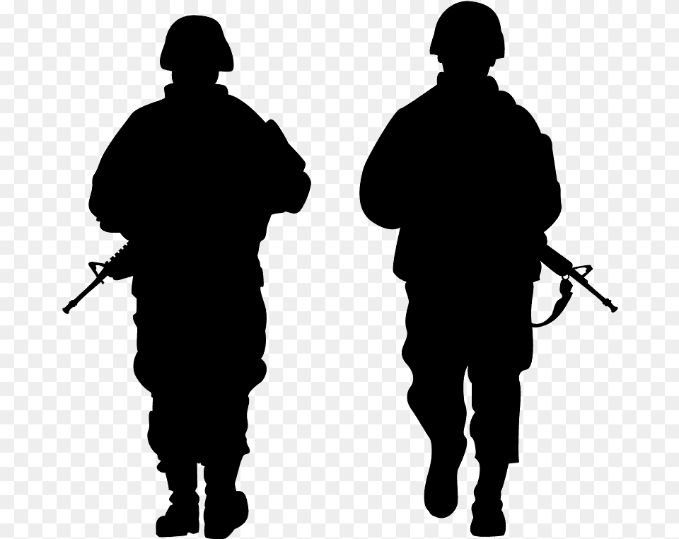 Soldier Silhouette Vector, Gray Free Transparent Png