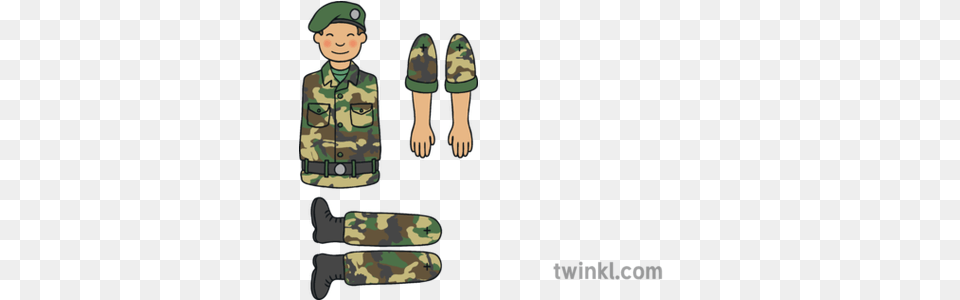 Soldier Split Pin People Who Help Us Army Ks1 Illustration People Who Help Us Army, Military, Military Uniform, Boy, Child Png Image