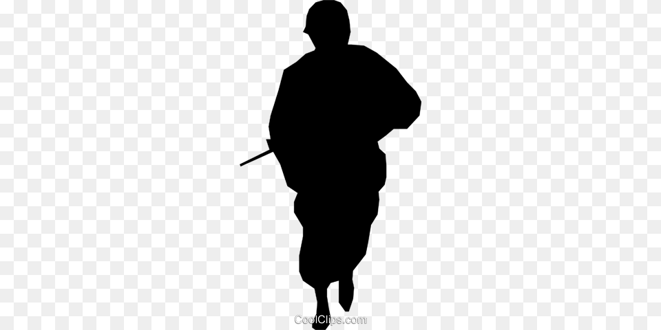 Soldier Symbol Royalty Vector Clip Art Illustration, Silhouette, Adult, Male, Man Free Png Download