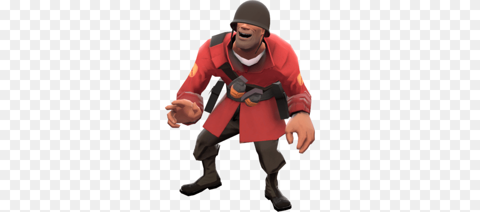 Soldier Taunt Laugh Tf2 Soldier, Vest, Clothing, Person, Man Free Transparent Png
