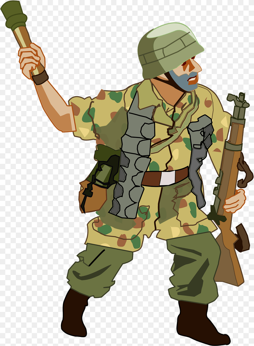 Soldier Throwing Hand Grenade Clipart, Person, Military Uniform, Military, Rifle Png