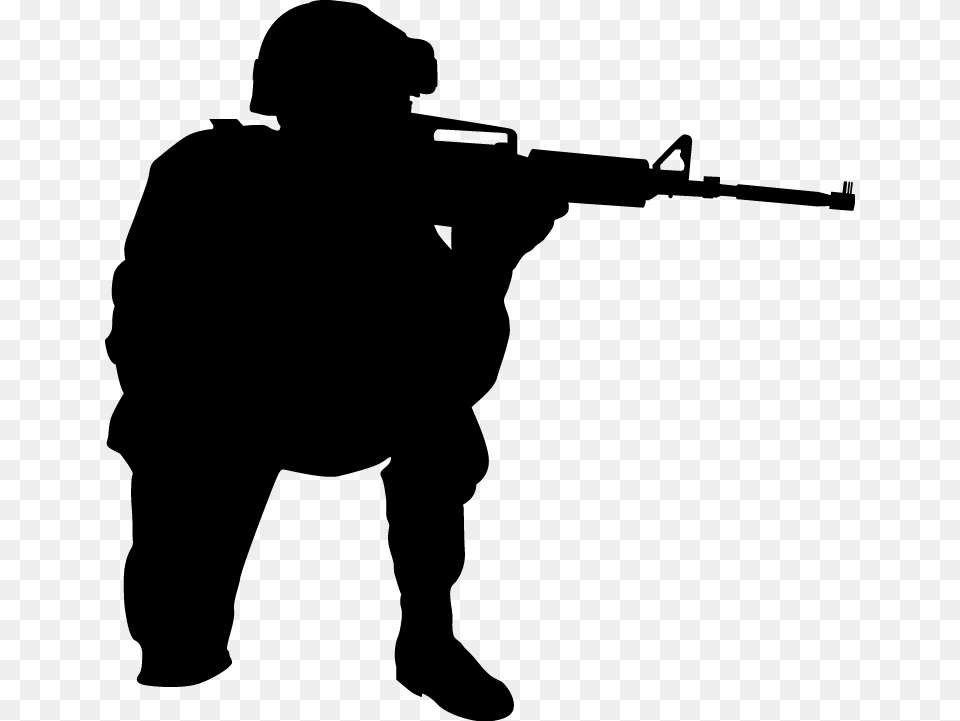 Soldier Wall Decal Sticker Military Black Soldier Cut Out, Gray Png