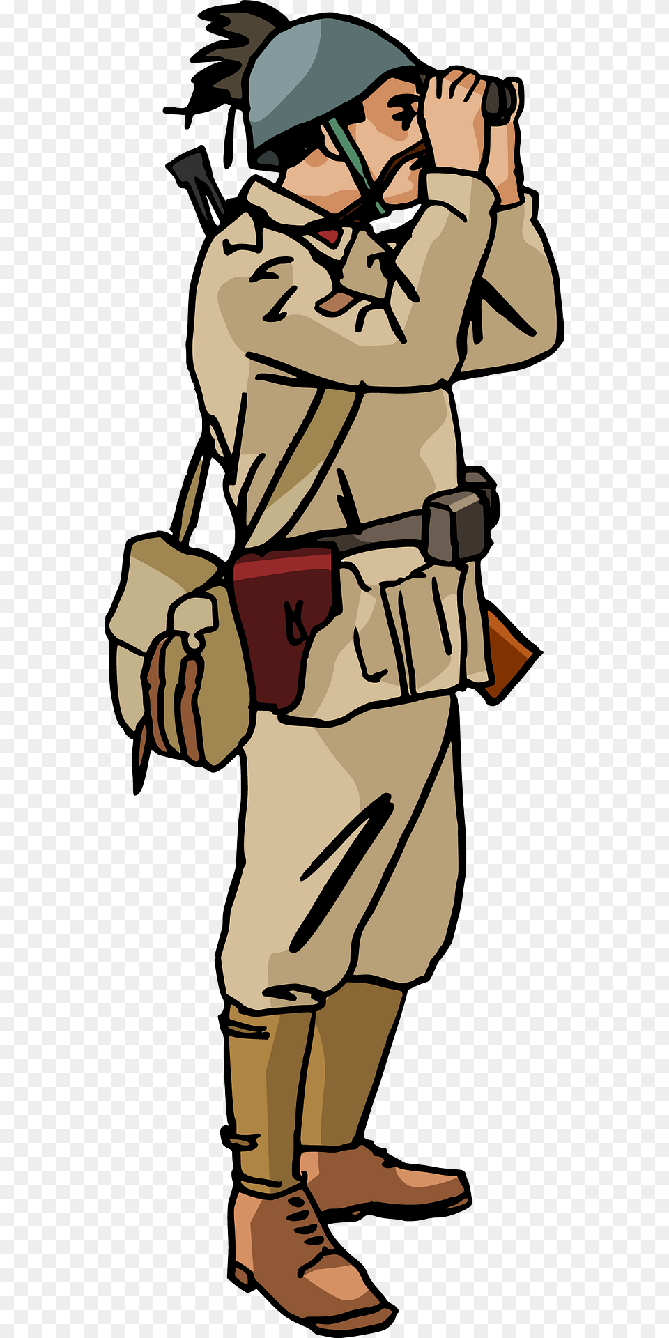 Soldier With Binoculars Clipart, Person, Photography, Clothing, Footwear Free Transparent Png