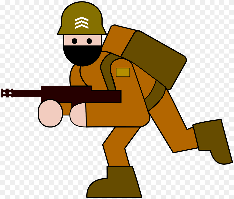 Soldier With Riffle Clipart, Bulldozer, Machine Png Image