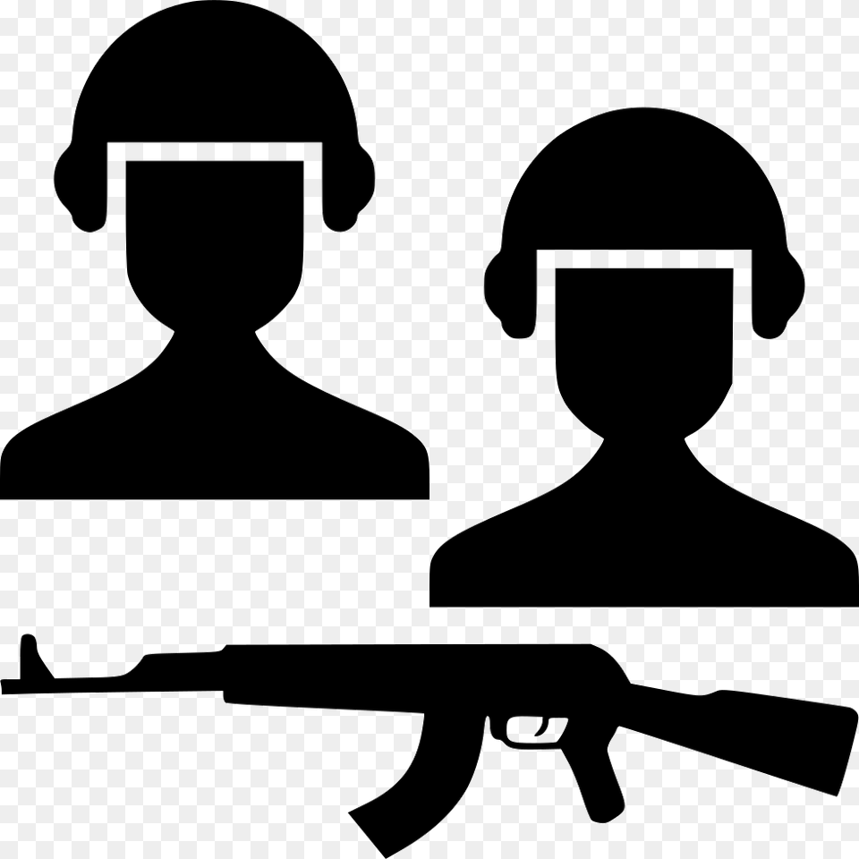 Soldiers Military Soldiers Icon, Weapon, Firearm, Gun, Stencil Free Png Download