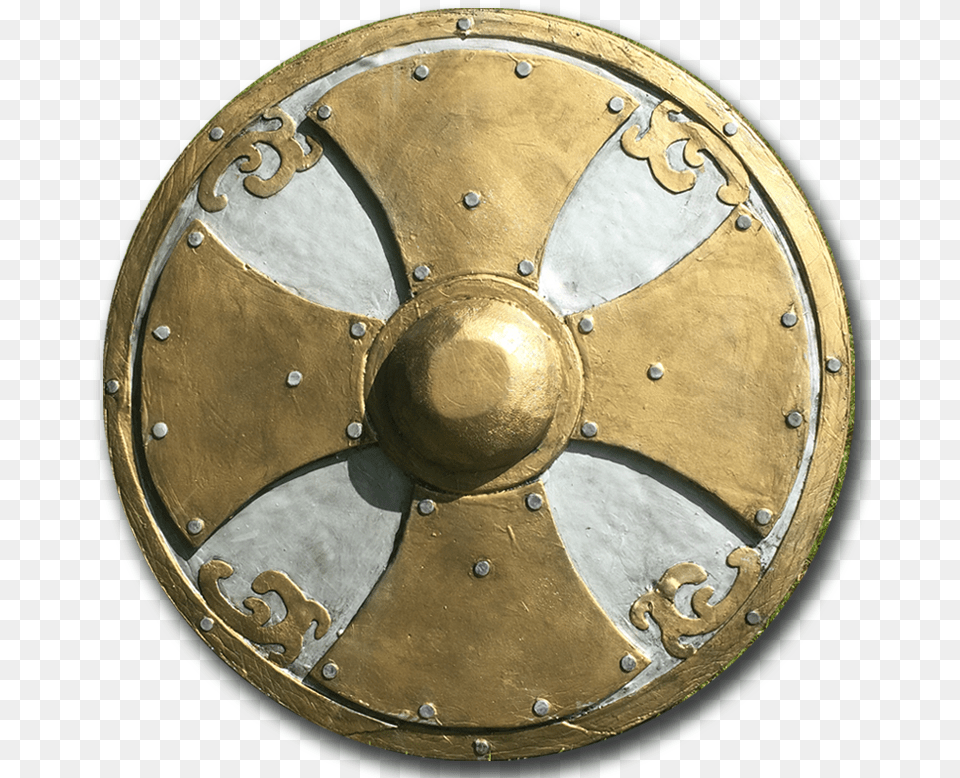 Soldiers Shield Gold And Silver Transparent Background Round Shield, Armor Free Png Download