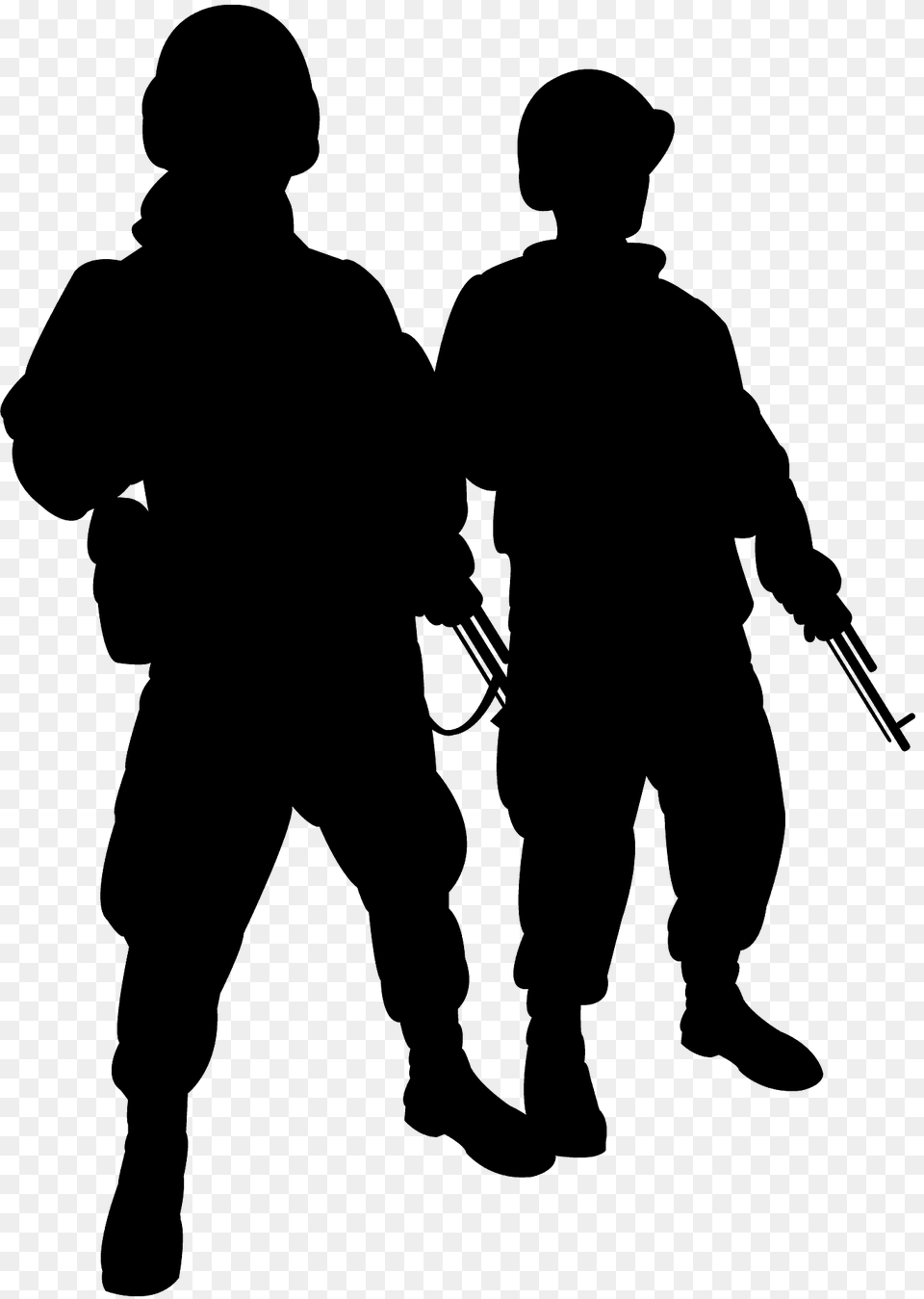 Soldiers Silhouette, Person, Adult, Man, Male Png Image